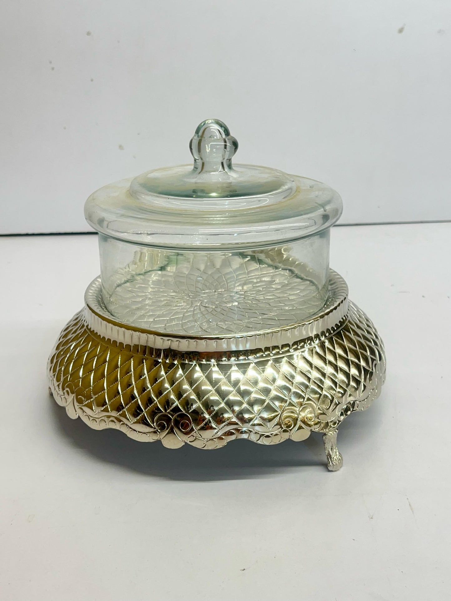 Silver cake platter
