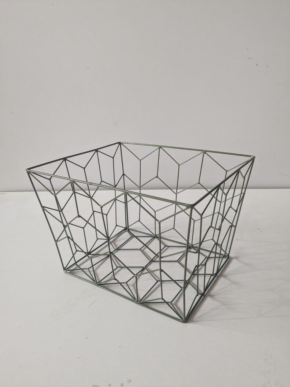 Green Storage Metal Basket