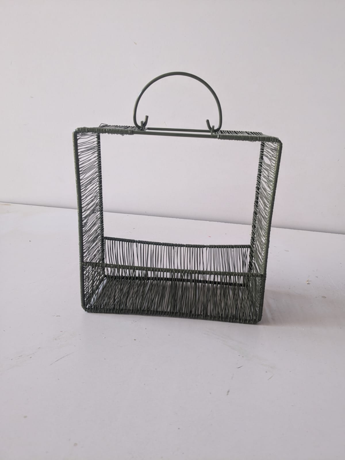 Green Metal Mini Wire Basket