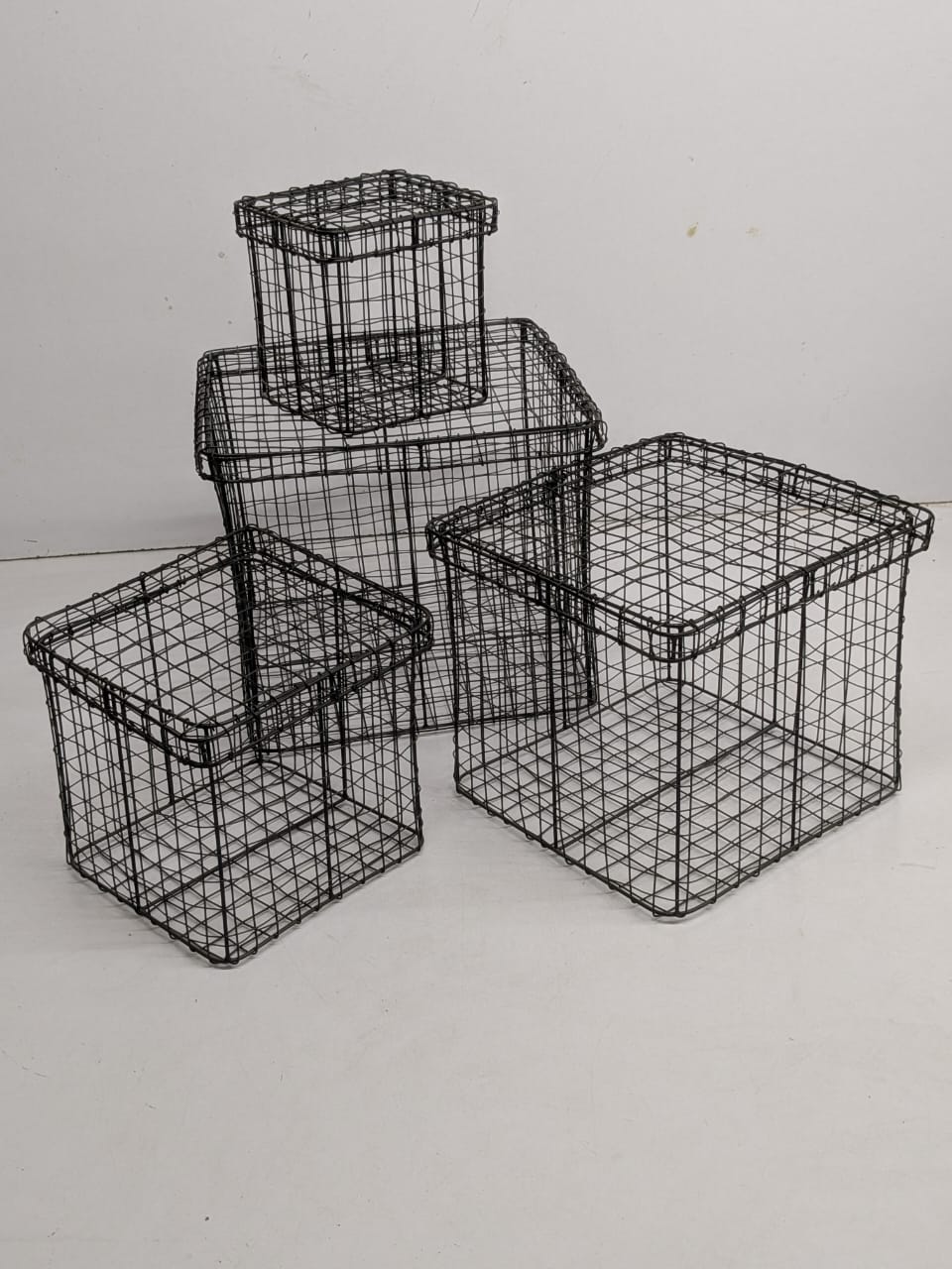 Black Metal Wire Box