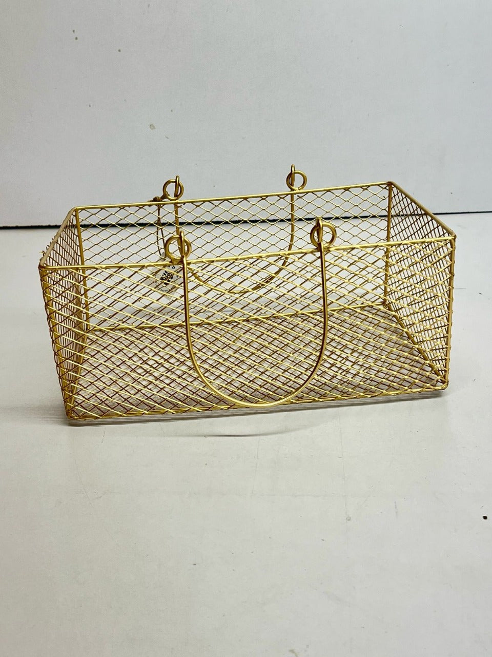 Golden Grid Metal Basket