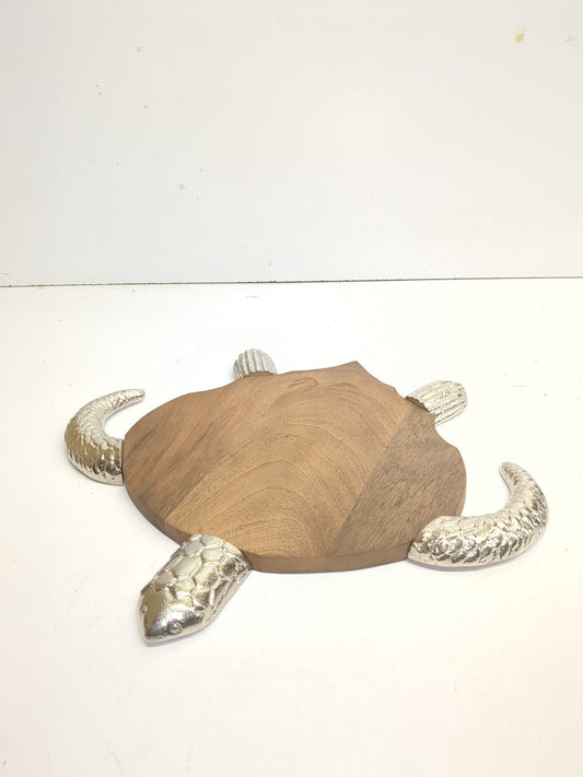 Wooden Silver Turtle Chopping Board
