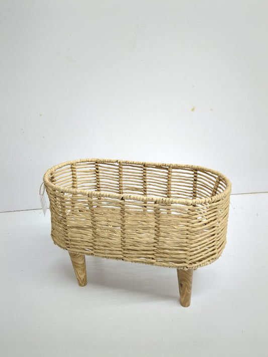 Hamper Basket with Wooden legs
