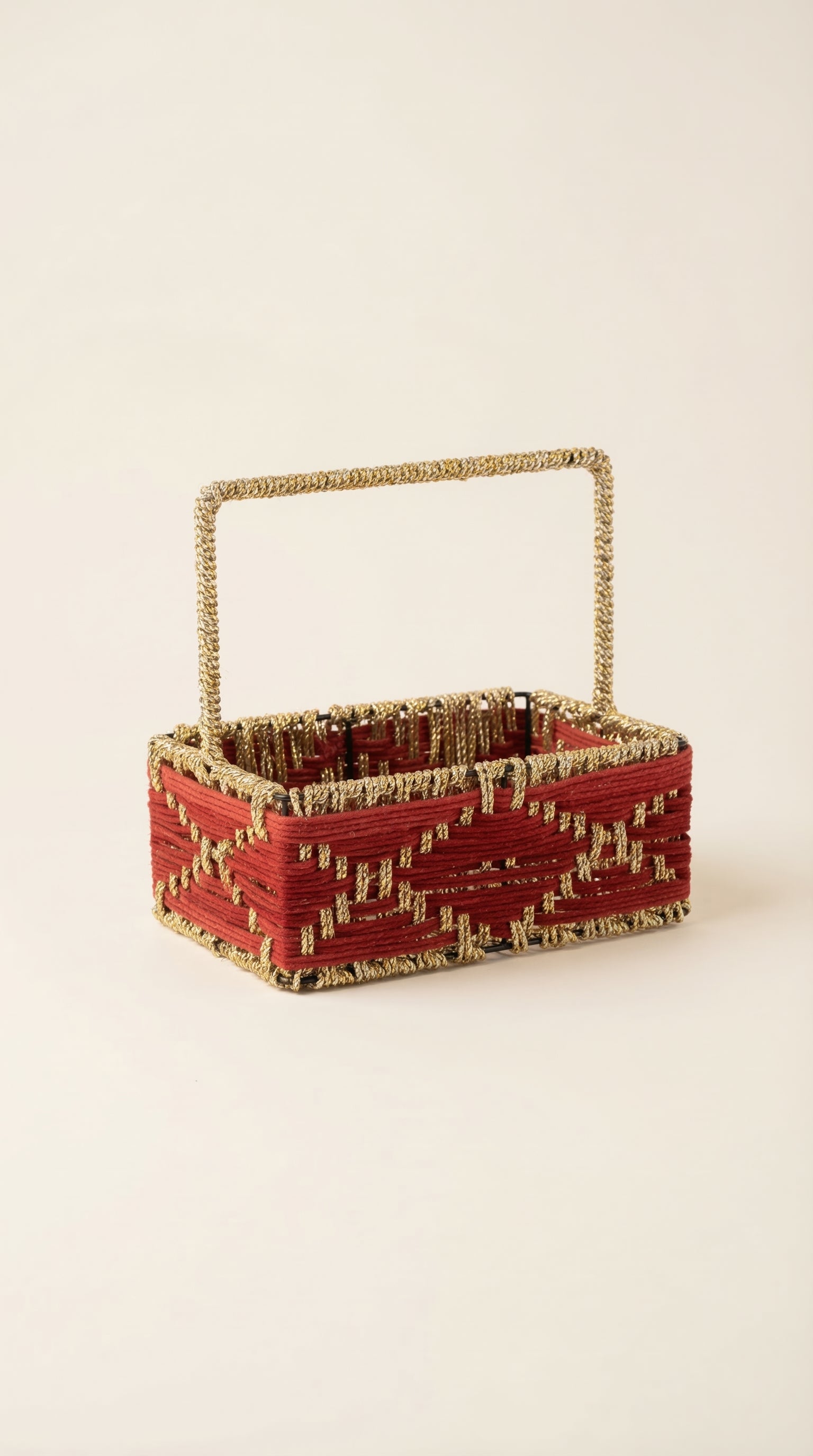 Red Basket with Handle