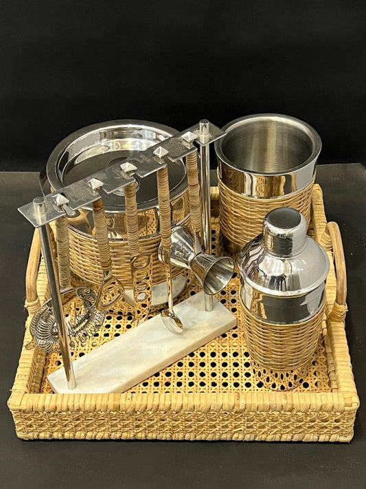 Rattan Barware Hamper