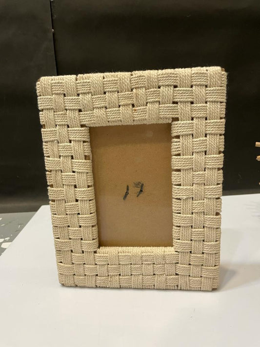 White Cotton Photo Frame