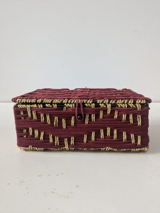 Marron Gold Jute Box