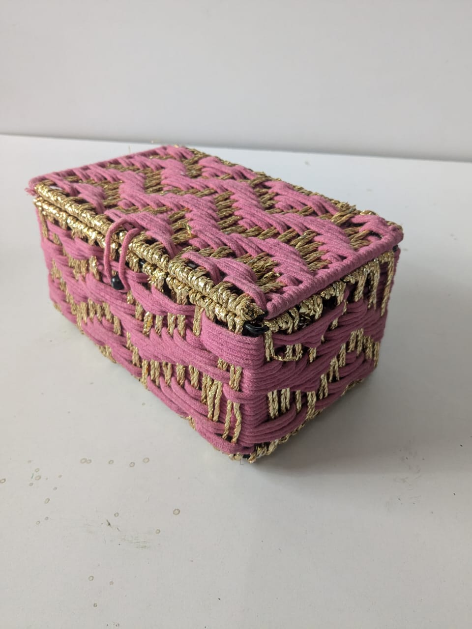 Multicolor Jute Rectangle Box
