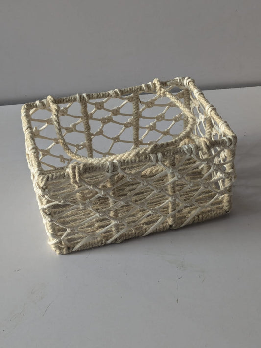 White Jute Basket