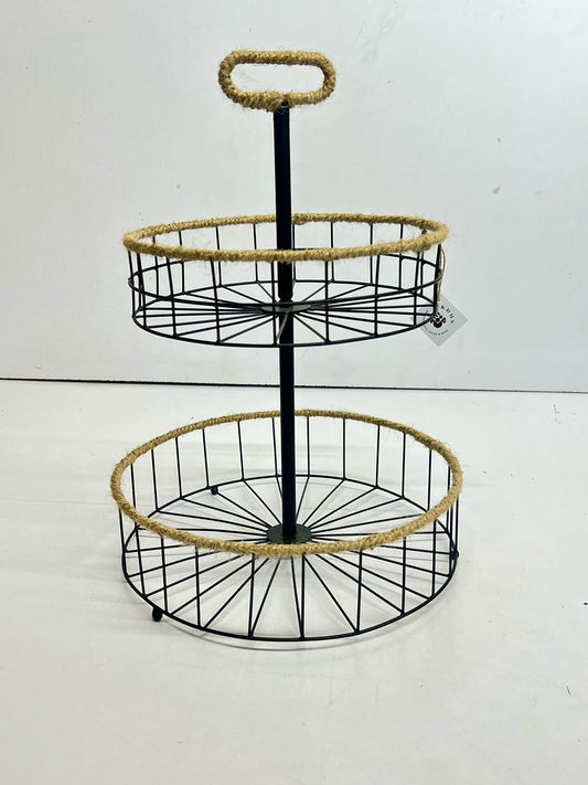 Double Decker Metal Basket