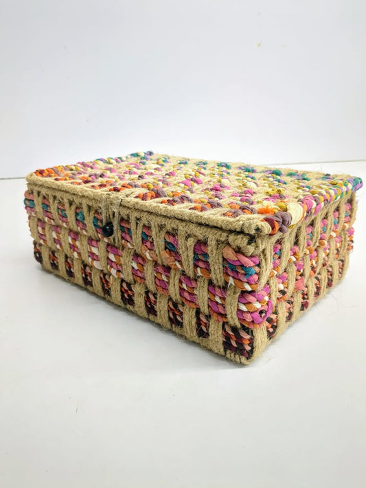 Recycled Colorful Jute Box