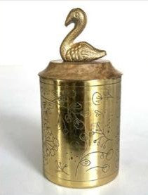 Metal flamingo Nob jar