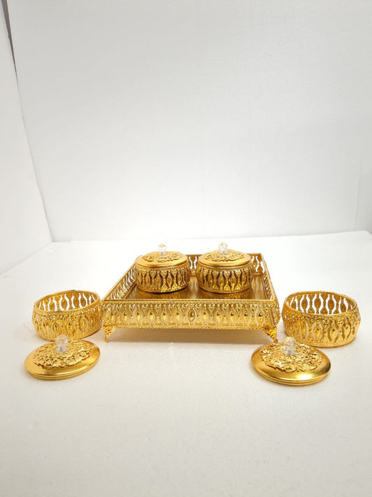 Gold Dry Fruits Set