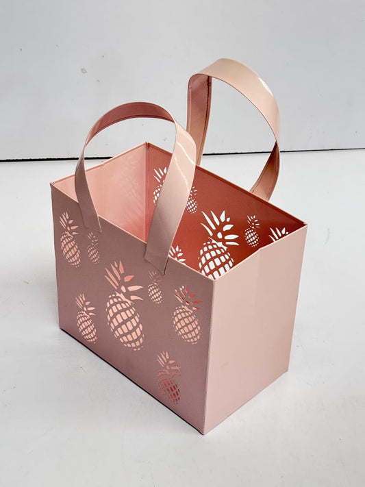 Blush Pineapple Cut Design metal Bag