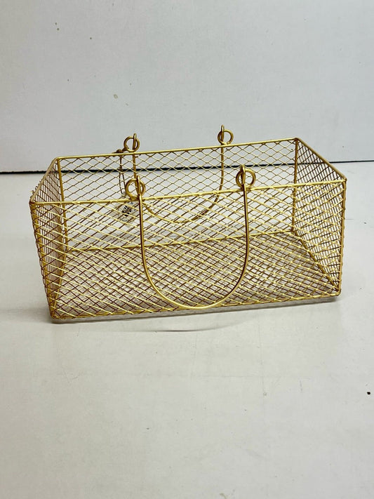 Golden Grid Metal Basket