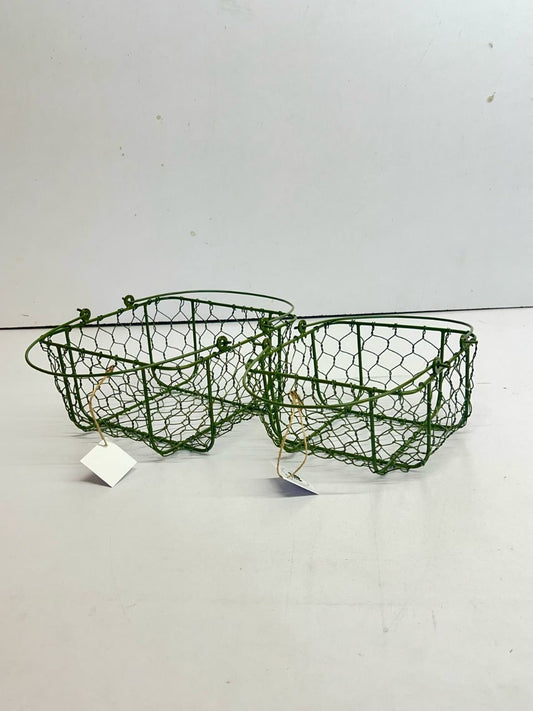 Mini Green wire Basket – Set of 2