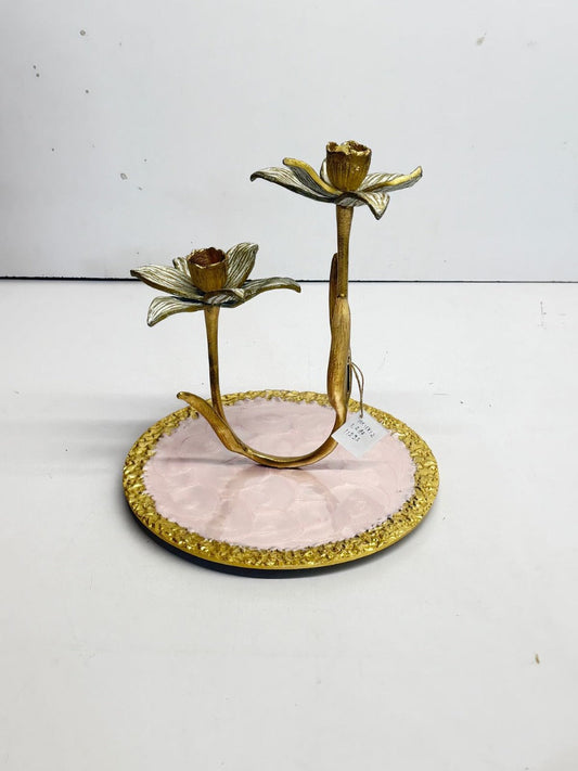 Metal Candle Holder Tray