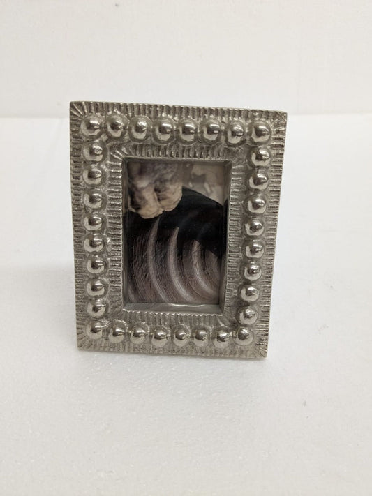 Miniature Silver Beaded Photo Frame