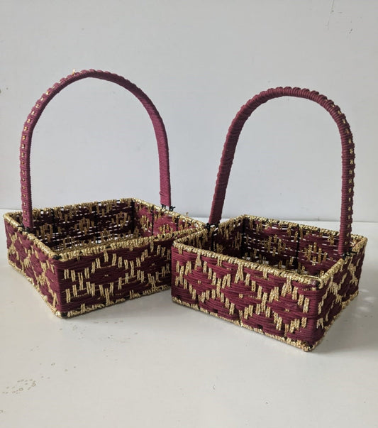 Multi Colour Jute Basket