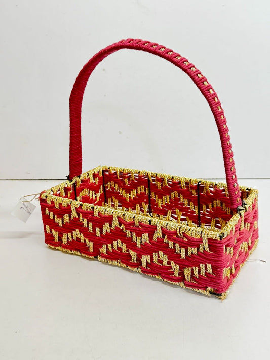Multi Colour Jute Basket