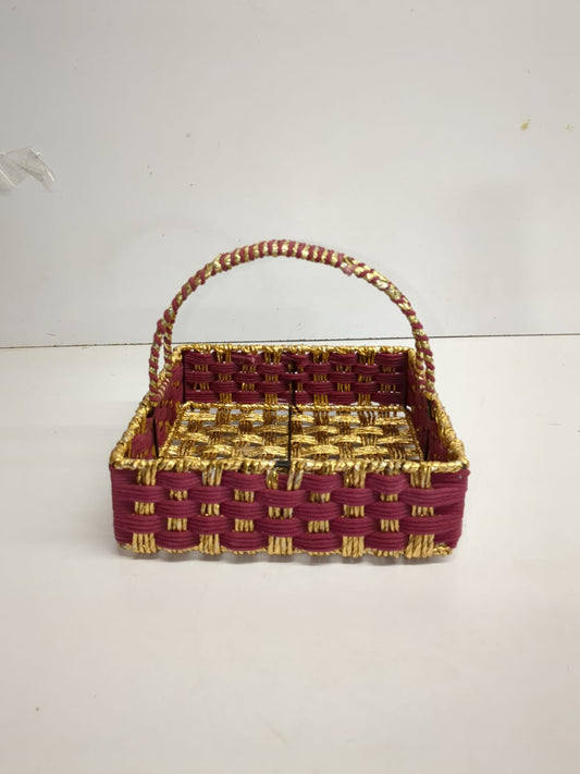 Multi Colour Jute Basket