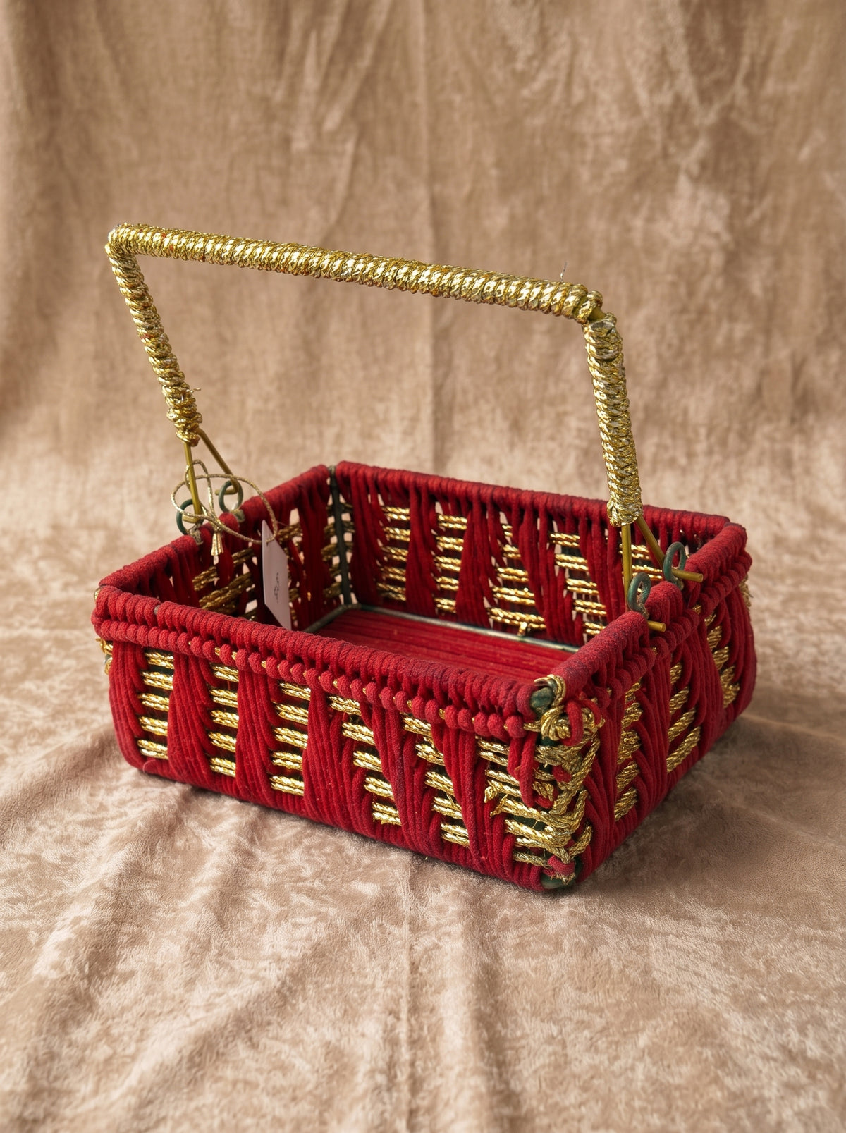 Red Basket with Handle